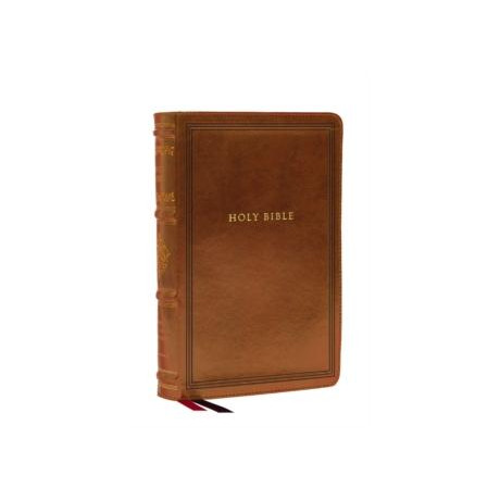 Nkjv Large Print Reference Bible, Brown Leathersoft, red Letter, Comfort Print (Sovereign Collection)
