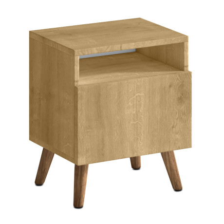 Κομοδίνο Sole Megapap Χρώμα Sapphire oak 40x30x47,6εκ.