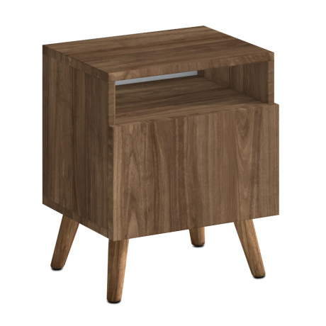 Κομοδίνο Sole Megapap Χρώμα Καρυδί 40x30x47,6εκ.