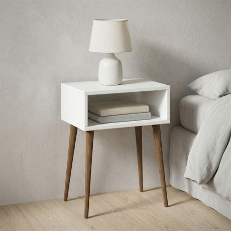 Κομοδίνο Gola Megapap Χρώμα Λευκό 45x30x58εκ.