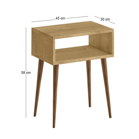 Κομοδίνο Gola Megapap Χρώμα Sapphire oak 45x30x58εκ.