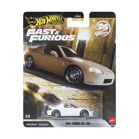 Mattel hot Wheels Premium: Fast & Furious - 1994 Honda del sol Vehicle (Jhw63)