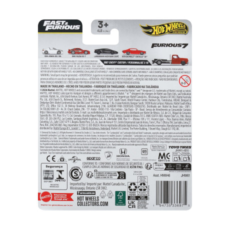 Mattel hot Wheels Premium: Fast & Furious – 1967 Chevy Custom Personnalise c-10 Vehicle (Jhw61)