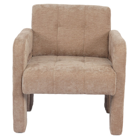 Πολυθρόνα ArteLibre VELORA Μπεζ Ύφασμα/Ξύλο 75x68x69cm