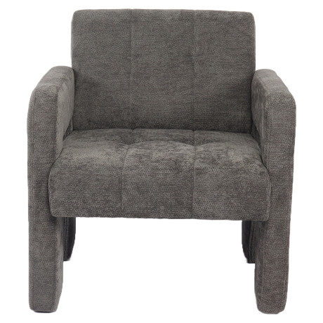 Πολυθρόνα ArteLibre VELORA Γκρι Ανοιχτό Ύφασμα/Ξύλο 75x68x69cm