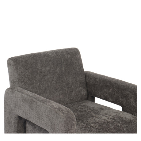 Πολυθρόνα ArteLibre VELORA Γκρι Ανοιχτό Ύφασμα/Ξύλο 75x68x69cm