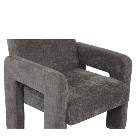 Πολυθρόνα ArteLibre VELORA Γκρι Ανοιχτό Ύφασμα/Ξύλο 75x68x69cm