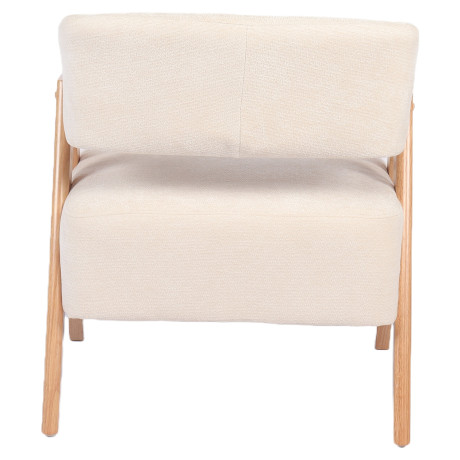 Πολυθρόνα ArteLibre BARTON Μπεζ Ύφασμα/Ξύλο 74x67x66cm