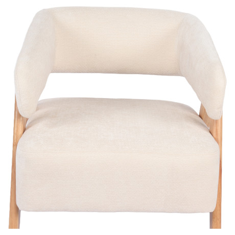 Πολυθρόνα ArteLibre BARTON Μπεζ Ύφασμα/Ξύλο 74x67x66cm