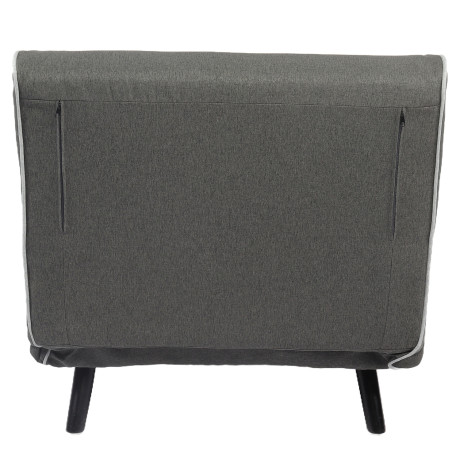 Κρεβάτι Ράντζο ArteLibre CALISTA Γκρι/Γκρι Ανοιχτό Ύφασμα/Ξύλο/Μέταλλο 78x200x28cm