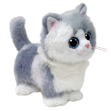 ΤΥ Χνουδωτό Beanie Boos Γατούλα Λευκή / Γκρι 15εκ