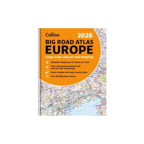 Collins 2026 big Road Atlas Europe