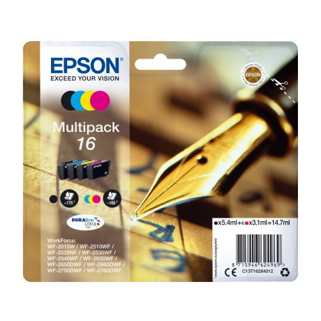 Ink Epson T162640 Multipack 4colors (Black - Cyan - Magenta - Yellow)