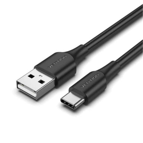 Vention usb 2.0 c Male to c Male 3a Cable 2m Black Flexible pvc Type (Trvbh) (Ventrvbh)