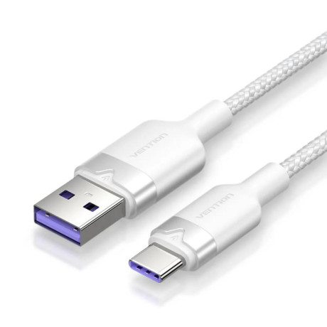 Vention usb 2.0 a Male to c Male 6a Cable 2m White Flexible pvc Type (Cwbwh) (Vencwbwh)