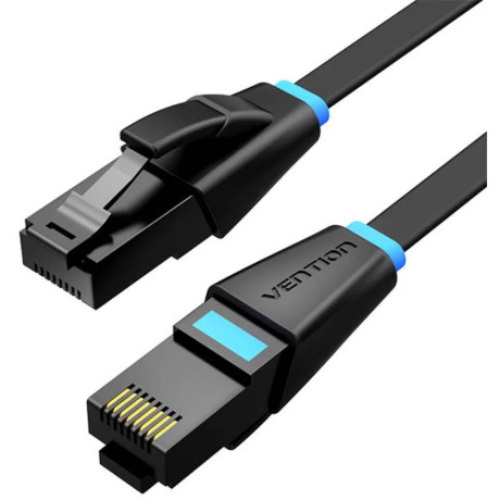 Vention Flat Cat.6 utp Patch Cable 0.5m Black (Ibjbd) (Venibjbd)