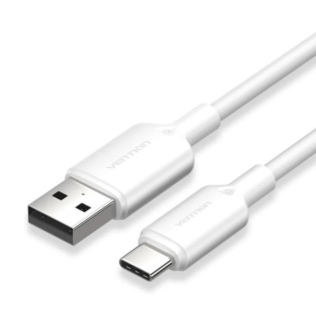 Vention usb 2.0 a Male to c Male 3a Cable 2m White Flexible pvc Type (Cwawh) (Vencwawh)