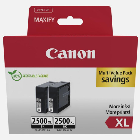 Canon Μελάνι Inkjet pgi-2500xl Black 2τμχ (9254b011) (Canpgi-2500xlbktp)
