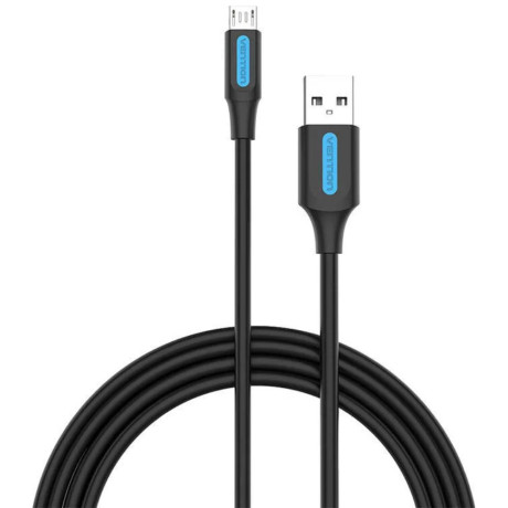 Vention usb 2.0 a Male to Micro b Male 3a Cable 0.25m Black (Colbc) (Vencolbc)