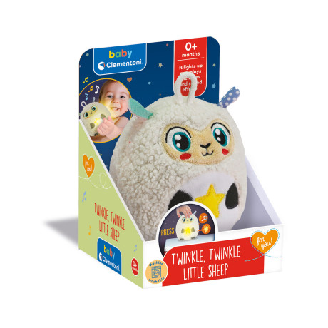 Βaby Clementoni Βρεφικό Παιχνίδι Twinkle Twinkle Προβατάκι με Φως & Ήχους Για 0+ Ετών