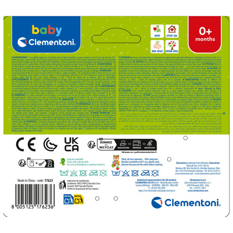 Baby Clementoni Βρεφικό Λούτρινο Αλεπού Βόλτας με Κλιπ για 0+ Μηνών