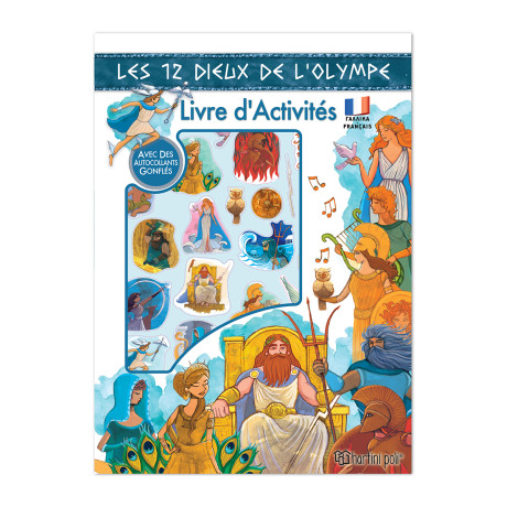 Οι 12 Θεοί του Ολύμπου - Βιβλίο Δραστηριοτήτων με Puffy Αυτοκόλλητα (Γαλλικά)