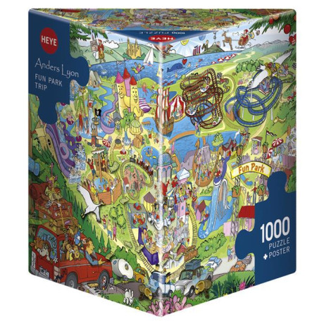 Heye 29837 Παζλ 1000τεμ. Τρίγωνο Κουτί fun Park Trip