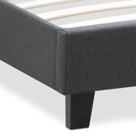 Κρεβάτι Flat Megapap Υφασμάτινο Χρώμα Ανθρακί 120x200εκ.