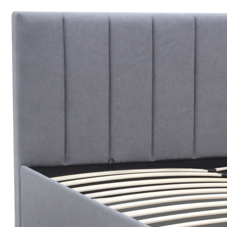 Κρεβάτι Renata Megapap Υφασμάτινο με Αποθηκευτικό Χώρο Χρώμα Γκρι 150x200εκ.