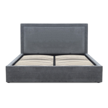 Κρεβάτι Velar Megapap Υφασμάτινο με Αποθηκευτικό Χώρο Χρώμα Γκρι 160x200εκ.