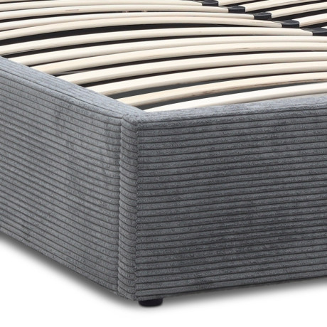 Κρεβάτι Velar Megapap Υφασμάτινο με Αποθηκευτικό Χώρο Χρώμα Γκρι 160x200εκ.