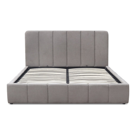 Κρεβάτι Nival Megapap Υφασμάτινο με Αποθηκευτικό Χώρο Χρώμα Μπεζ 160x200εκ.