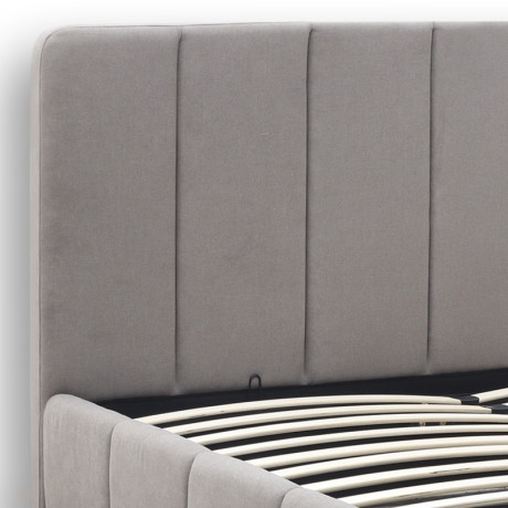 Κρεβάτι Nival Megapap Υφασμάτινο με Αποθηκευτικό Χώρο Χρώμα Μπεζ 160x200εκ.