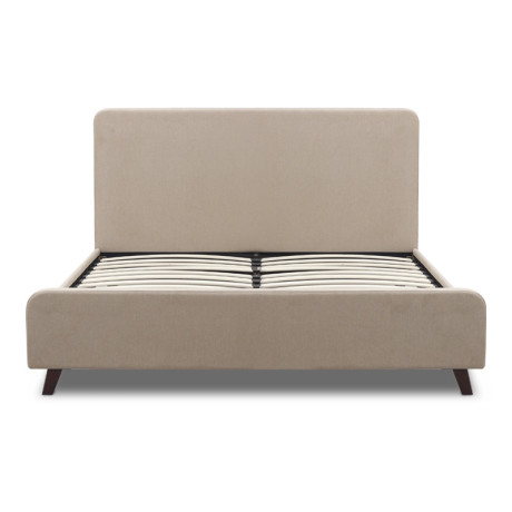 Κρεβάτι Ovelia Megapap Υφασμάτινο Χρώμα Μπεζ 150x200εκ.