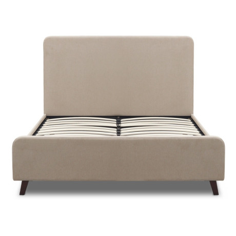 Κρεβάτι Ovelia Megapap Υφασμάτινο Χρώμα Μπεζ 120x200εκ.