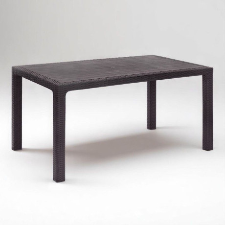 Τραπέζι Πολυπροπυλενίου Kalan Megapap Χρώμα Καφέ 150x90x75εκ.