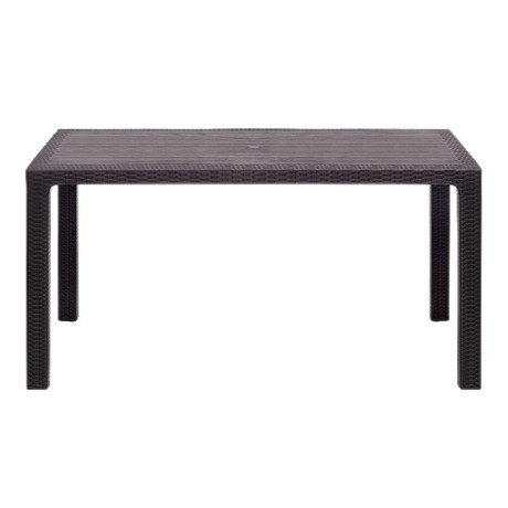 Τραπέζι Πολυπροπυλενίου Kalan Megapap Χρώμα Καφέ 150x90x75εκ.