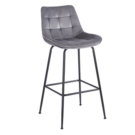 ERMINA GREY VELVET ΥΦΑΣΜΑ 75εκ. ΣΚΑΜΠΟ ΜΕΤΑΛΛΙΚΟ 49X50X75-104εκ.