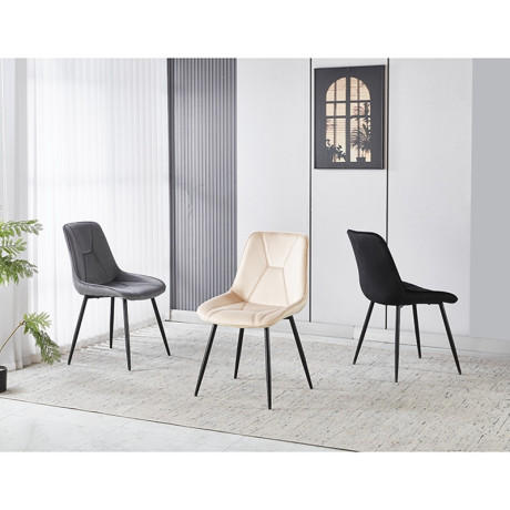 SILVIA BLACK VELVET ΥΦΑΣΜΑ ΚΑΡΕΚΛΑ ΜΕΤΑΛΛΙΚΗ 51X58X87εκ.