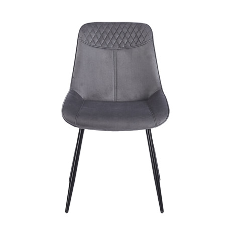TEREA GREY VELVET ΥΦΑΣΜΑ ΚΑΡΕΚΛΑ ΜΕΤΑΛΛΙΚΗ 51X58X87εκ.