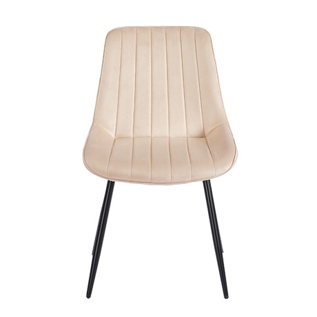 BONY BEIGE VELVET ΥΦΑΣΜΑ ΚΑΡΕΚΛΑ ΜΕΤΑΛΛΙΚΗ 51X58X87εκ.