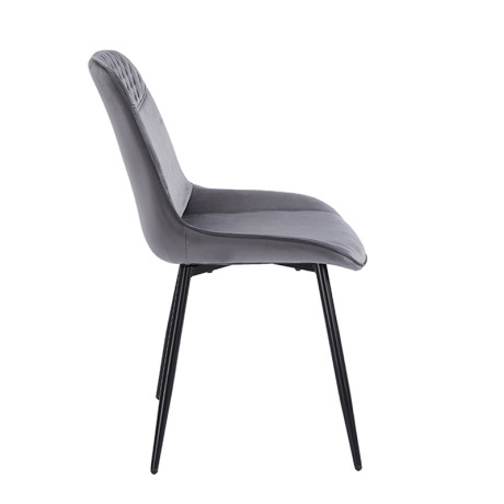 TEREA GREY VELVET ΥΦΑΣΜΑ ΚΑΡΕΚΛΑ ΜΕΤΑΛΛΙΚΗ 51X58X87εκ.