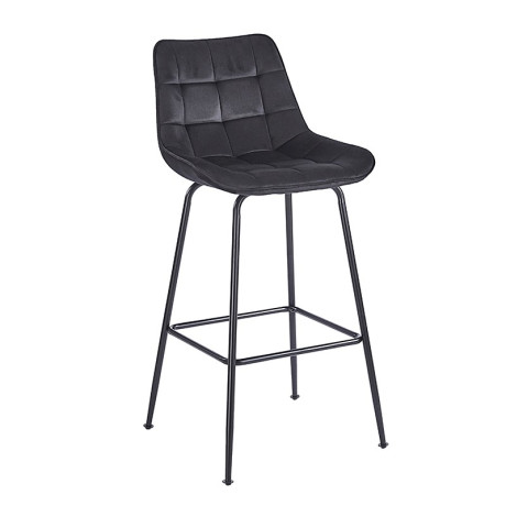 ERMINA BLACK VELVET ΥΦΑΣΜΑ 75εκ. ΣΚΑΜΠΟ ΜΕΤΑΛΛΙΚΟ 49X50X75-104εκ.