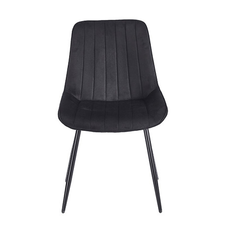 BONY BLACK VELVET ΥΦΑΣΜΑ ΚΑΡΕΚΛΑ ΜΕΤΑΛΛΙΚΗ 51X58X87εκ.