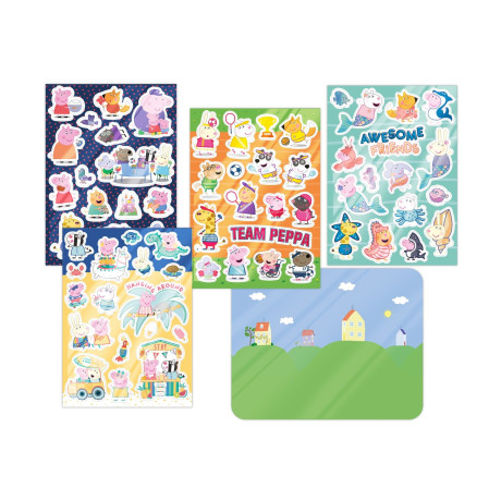 Totum: Peppa pig - Window Stickers, 4 Sheets, 1 Scenery (Bt360129)