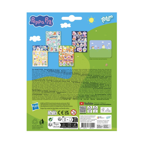 Totum: Peppa pig - Window Stickers, 4 Sheets, 1 Scenery (Bt360129)