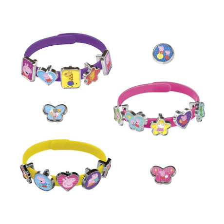 Totum: Peppa pig - Bracelets and Charms, 3 Bracelets (Bt360150)