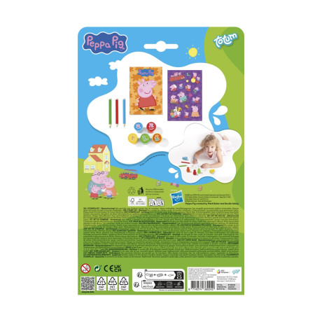 Totum: Peppa pig - Stamp Set, 5 Stamps, 3 Pencils, 2 Sheets (Bt360242)