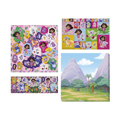 Totum: Dora - Sticker Set, 3 Sheets With Playing Board (Tt400214)