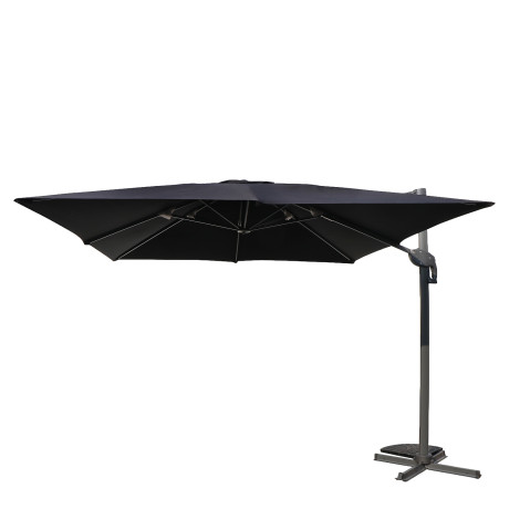 Ομπρέλα Κήπου ArteLibre VALENA Μαύρο/Γκρι Αλουμίνιο/Polyester Φ3x3m